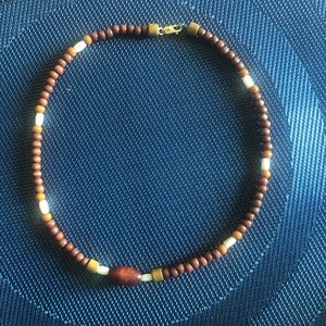 16 inch wood bead choker